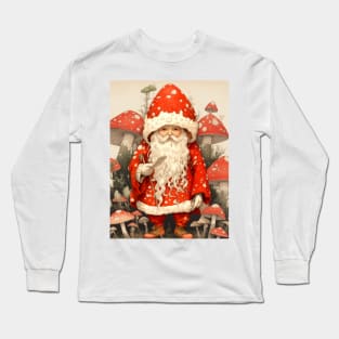 Santa Claus: Santa is the Mushroom (Amanita Muscaria Mushroom) Long Sleeve T-Shirt